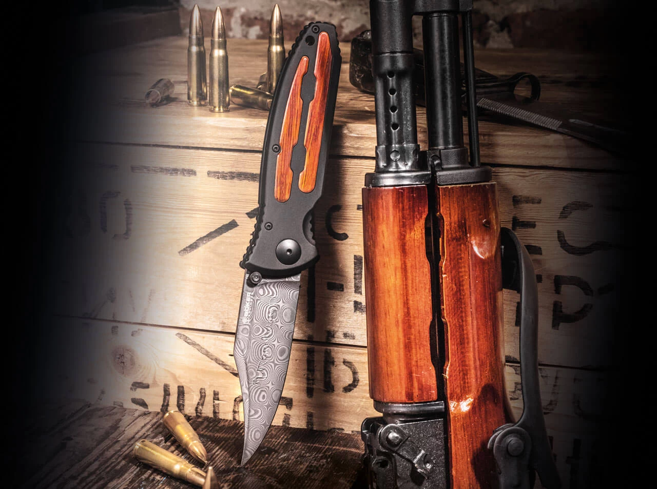 Böker Kalashnikov Bajonett Damast 5 Böker Kalashnikov Bajonett Damast – Image 3