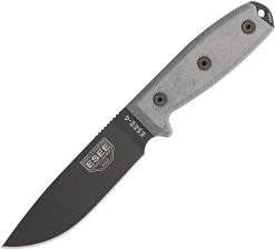 ESEE 4 Black Plain Edge + Clip -Magasin De Couteaux esee 4 black