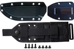 ESEE 4 Lame 1095+ étui Noir+ Dos Nylon Molle + Clip Noir 5 ESEE 4 Lame 1095+ étui Noir+ Dos Nylon Molle + Clip Noir -Magasin De Couteaux esee 4 etui noir