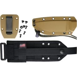 ESEE 4 Lame 1095+ étui Sable+ Dos Nylon Molle + Clip Noir