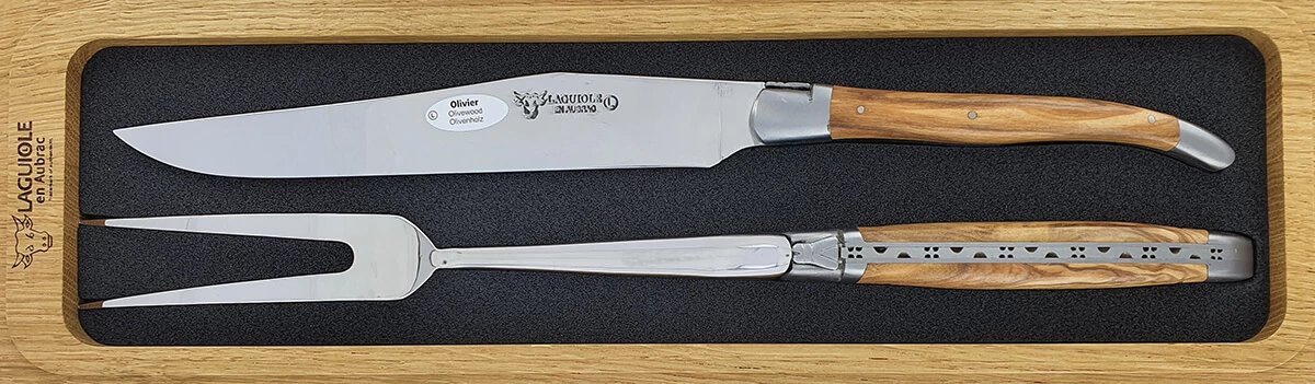 Laguiole En Aubrac Service à Découper Olivier 3 Laguiole En Aubrac Service à Découper Olivier