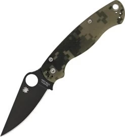 Spyderco Paramilitary 2 Lame Lisse, Manche Camo